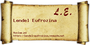 Lendel Eufrozina névjegykártya